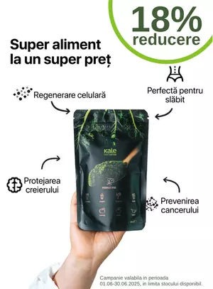 Promotie cu reducere de 18% la Kale