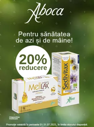 Promotie cu reducere de 20% la Aboca