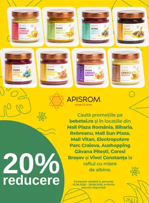 Promotie cu reducere de 20% la Apisrom