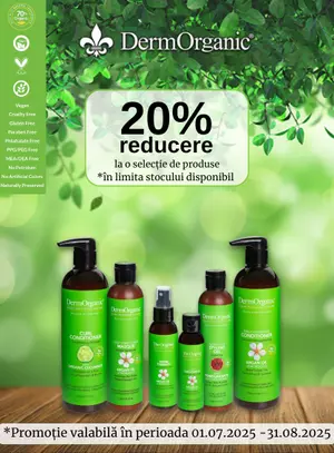 Promotie cu reducere de 20% la DermOrganic