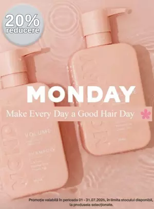 Promotie cu reducere de 20% la Monday