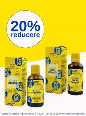 Promotie cu reducere de 20% la Solaris Tincturi