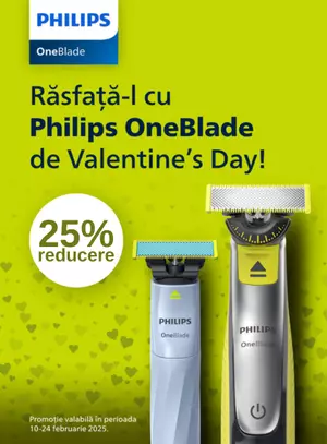 Promotie cu reducere de 25% la Philips One Blade