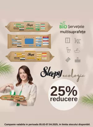 Promotie cu reducere de 25% la Sleepy