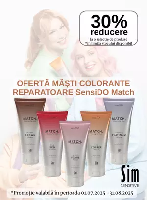 Promotie cu reducere de 30% la SensiDo Match