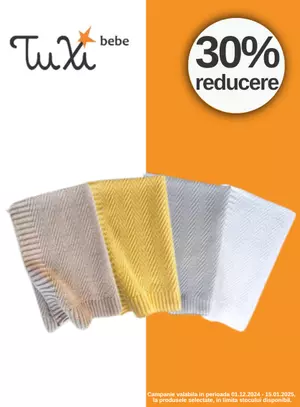 Promotie cu reducere de 30% la Tuxi Bebe