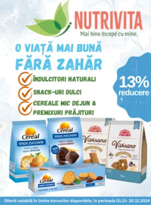 Promotie cu reducere de pana la 13% la Nutrivita