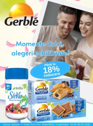 Promotie cu reducere de pana la 18% la Gerble