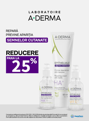 Promotie cu reducere de pana la 25% la Aderma