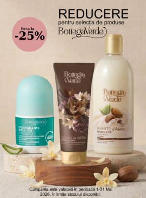Promotie cu reducere de pana la 25% la Bottega Verde