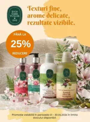 Promotie cu reducere de pana la 25% la Eyup
