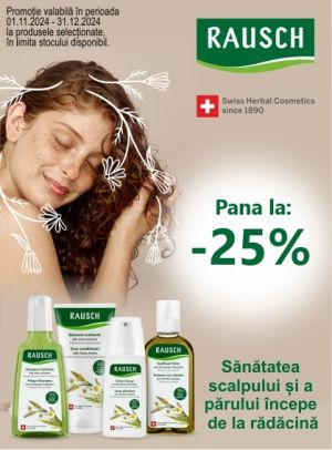 Promotie cu reducere de pana la 25% la Rausch