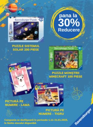 Promotie cu reducere de pana la 30% la Ravensburger