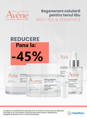 Promotie cu reducere de pana la 45% la Avene