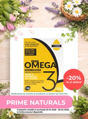 Promotie cu reducre 20% la al doilea produs Prime Naturals