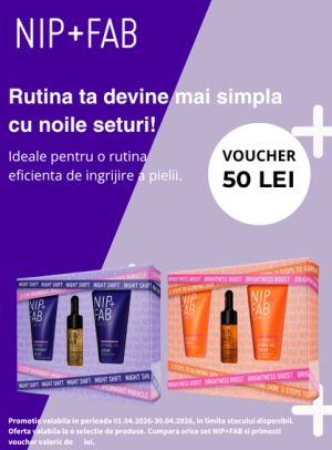 Promotie cu voucher 50 lei la Nip+Fab
