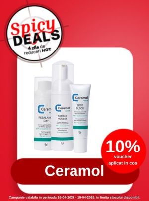 Promotie cu voucher aplicat in cos 10% la Ceramol