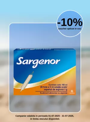 Promotie cu voucher aplicat in cos 10% la Meda Pharma - Sargenor