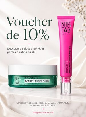 Promotie cu voucher aplicat in cos 10% la Nip+Fab