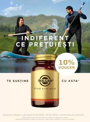 Promotie cu voucher aplicat in cos 10% la Solgar