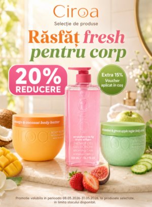 Promotie cu voucher aplicat in cos 15% la Ciroa