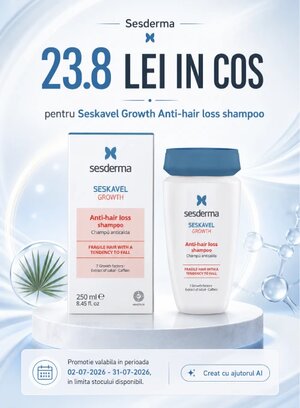Promotie cu voucher aplicat in cos 23.8 lei la Sesderma
