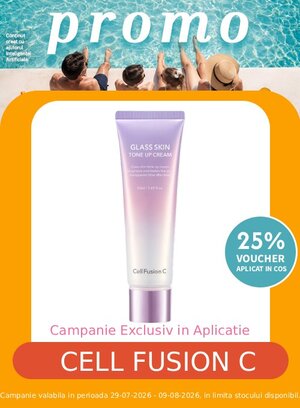 Promotie cu voucher aplicat in cos 25% la Cell Fusion C Exclusiv in aplicatie