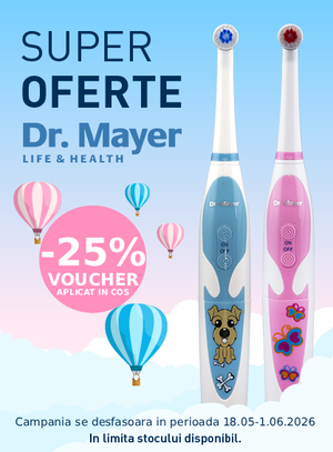Promotie cu voucher aplicat in cos 25% la Dr.Mayer