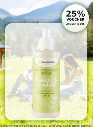 Promotie cu voucher aplicat in cos 25% la La Saponaria