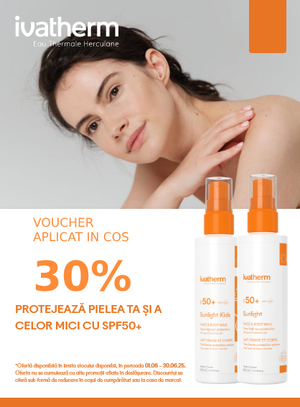 Promotie cu voucher aplicat in cos 30% la Ivatherm