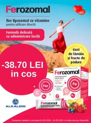 Promotie cu voucher aplicat in cos 38.70 lei la Alkaloid - Ferozomal