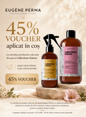 Promotie cu voucher aplicat in cos 45% la Eugene Perma