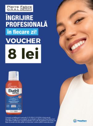 Promotie cu voucher aplicat in cos 8 lei la Eludril