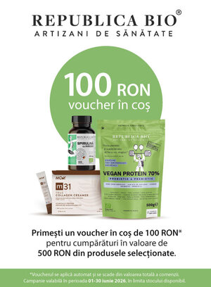 Promotie cu voucher aplicat in cos de 100 Ron la Republica Bio