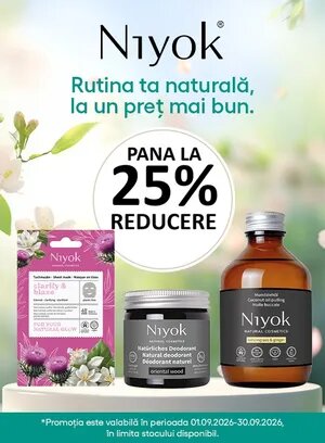 Promotie de pana la 25% reducere la Niyok