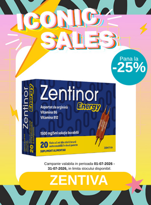 Promotie de pana la 25% reducere la Zentiva - Iconic Sales