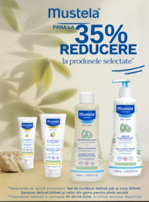 Promotie de pana la 35% reducere la Mustela