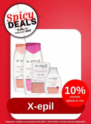 Spicy Deals cu 10% voucher aplicat in cos la X-epil