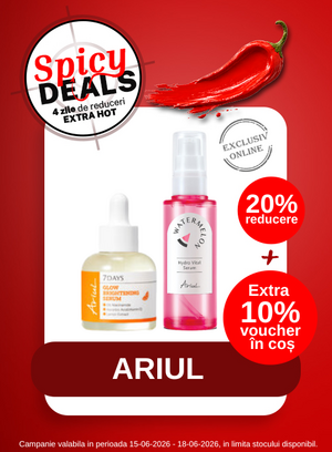 Spicy Deals cu extra 10% voucher aplicat in cos la Ariul
