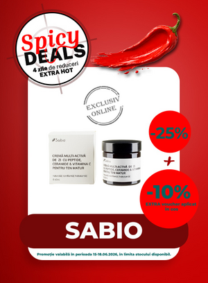 Spicy Deals cu extra 10% voucher aplicat in cos la Sabio
