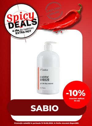 Spicy Deals cu extra 10% voucher aplicat in cos la Sabio