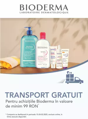 Transport Gratuit la Bioderma