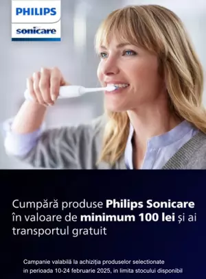 Transport gratuit la Philips Sonicare