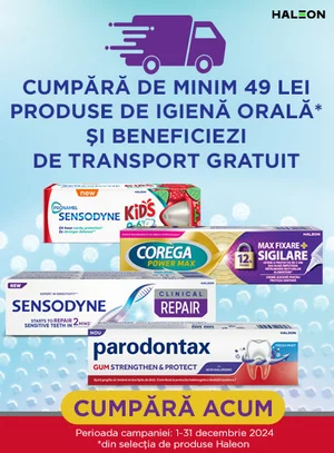 Transport Gratuit la Sensodyne, Corega si Parodontax