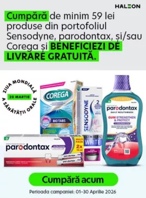 Transport Gratuit la Sensodyne, Corega si Parodontax