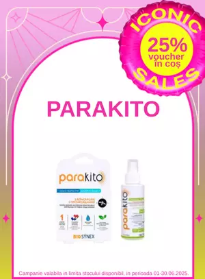 voucher 25% aplicat in cos la Parakito