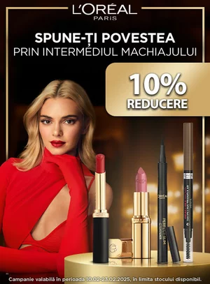 Zilele Iubirii cu reducere 10% la Loreal Paris Cosmetics