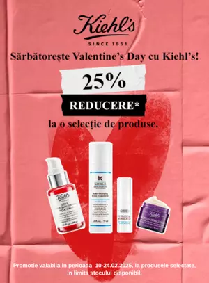 Zilele Iubirii cu reducere 25% la Kiehls