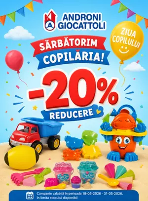 Ziua copilului cu 20% reducere la Androni Giocattoli