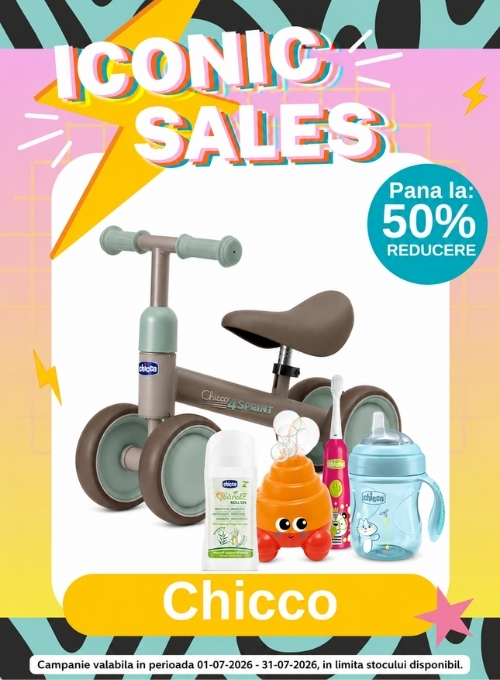 Iconic Sales cu pana la 50% reducere la Chicco